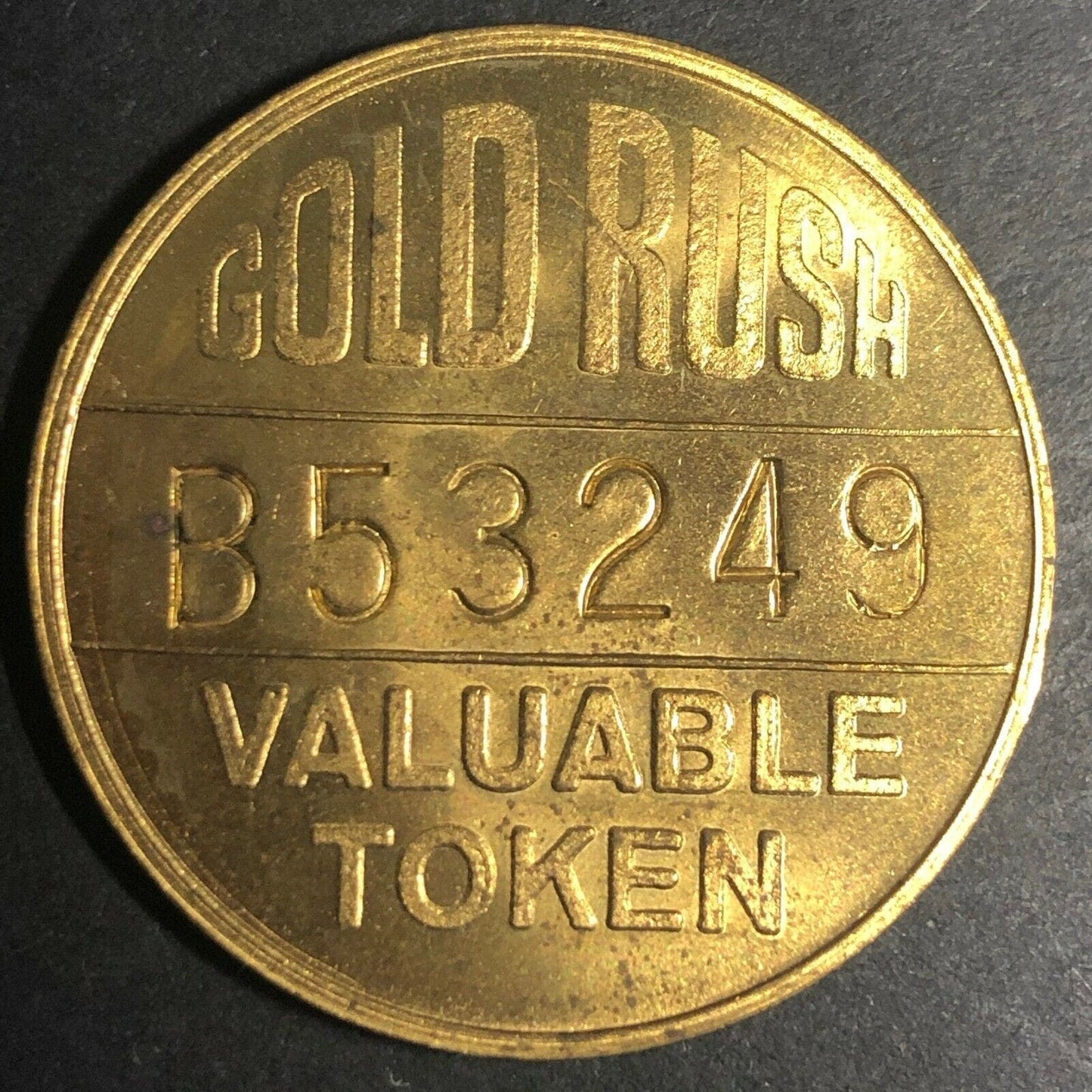Brass 32mm Numbered GE General Electric Tubes "Gold Rush" Token - Fauver VGC