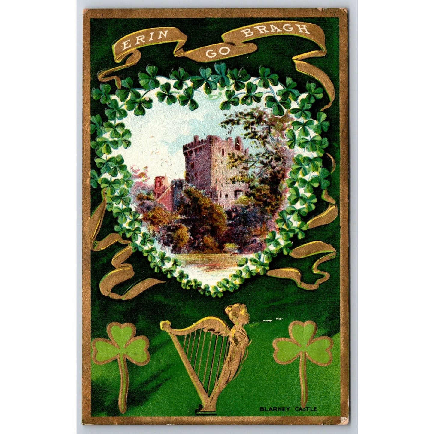 E. Greenfield Son & Co Chocolate Erin Go Bragh Advertising Postcard PM 1910