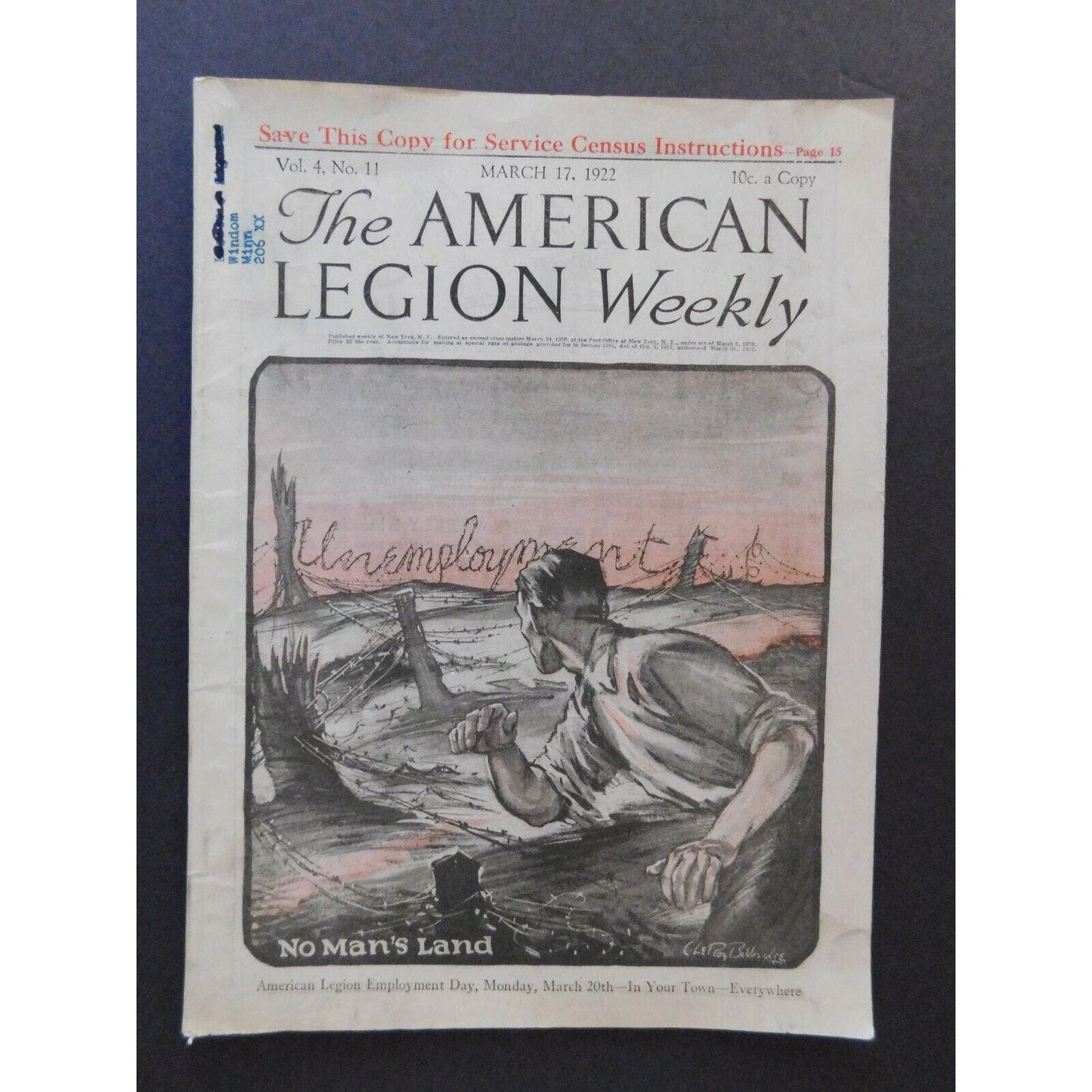 "The American Legion Weekly" Mar 1922 - 30 pgs.