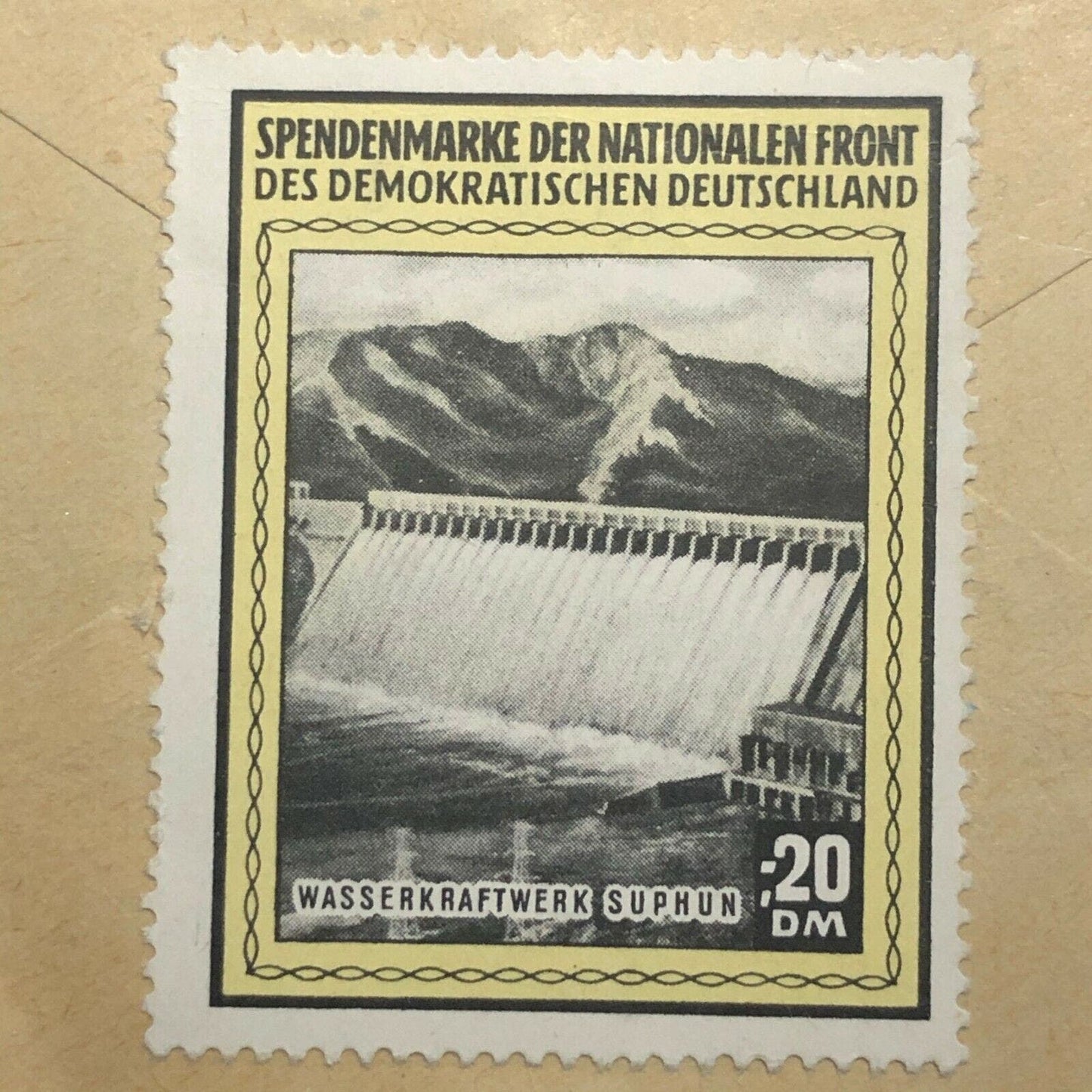 3 Affixed "Spendenmarke der Nationalen Front" 20DM Stamps - Zwickau / Sachs Env.