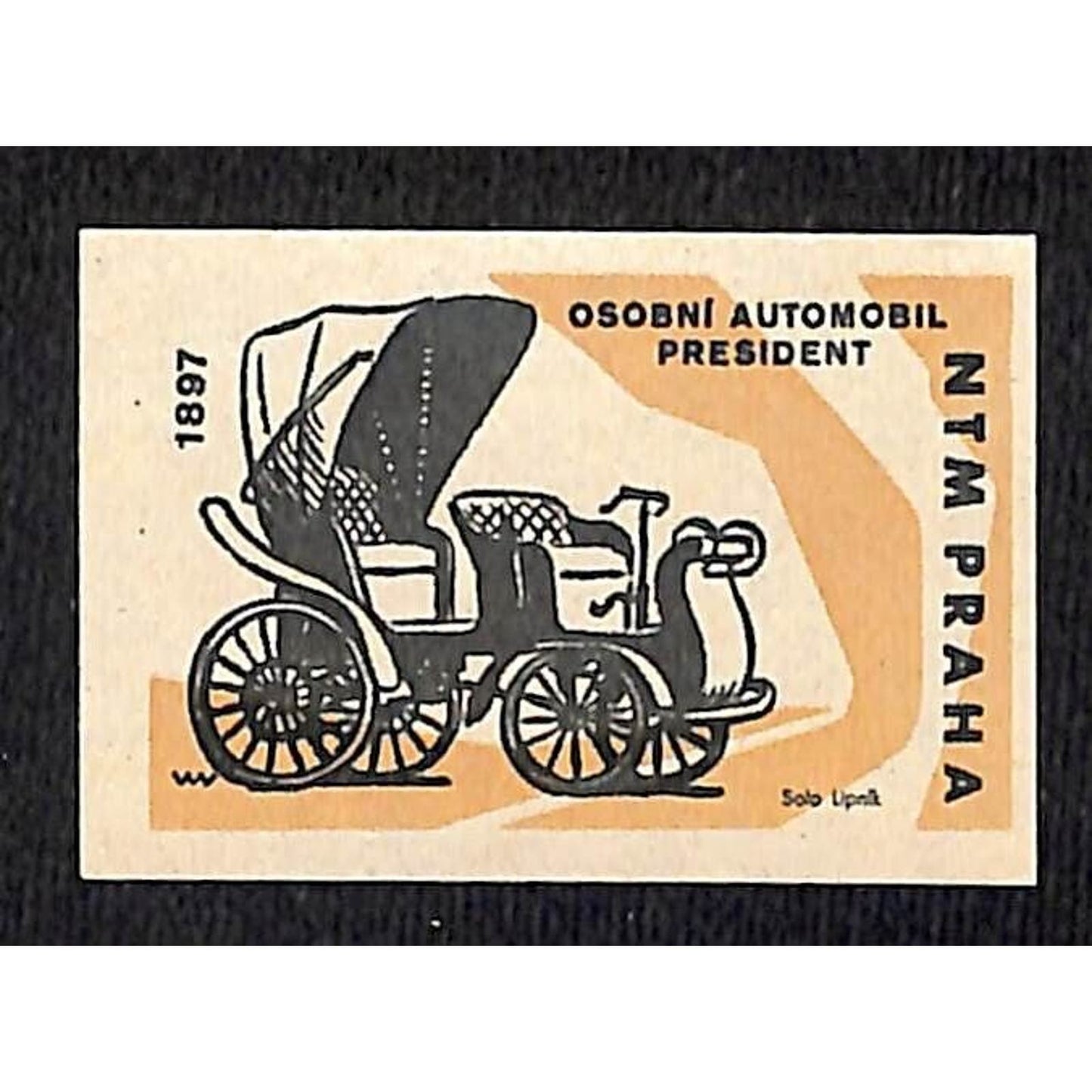 VTG Matchbox Label National Technical Museum Prague President's Car c1960