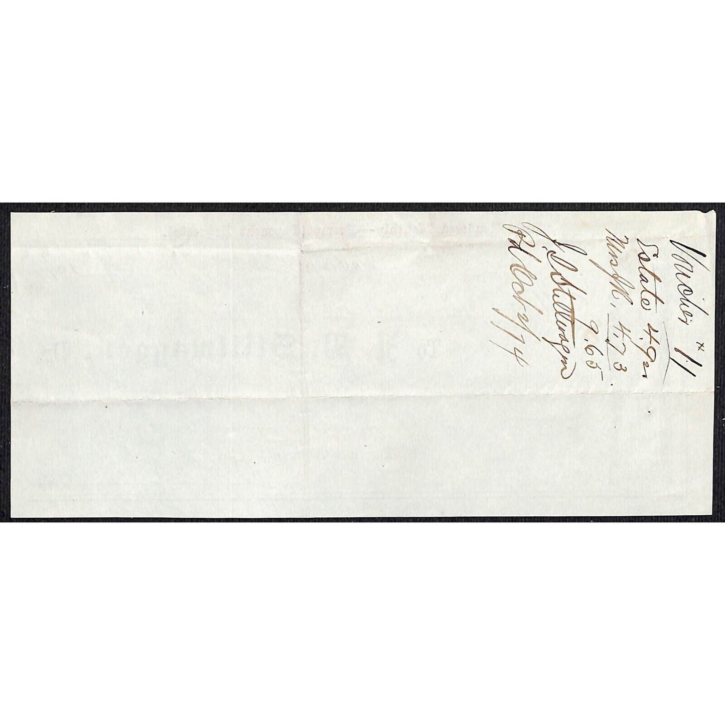 Flushing, L.I. NY 1874 J.B. Stillwaggon Rent? Payment Receipt / Billhead