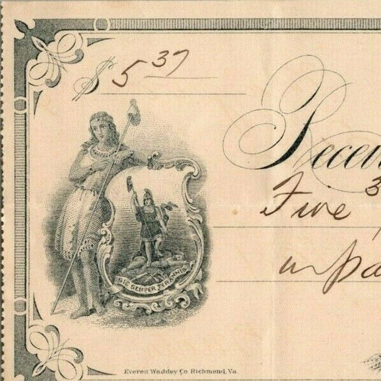 E. B. Taylor (Glassware Tinware) Receipt / Letterhead Richmond, VA 1894