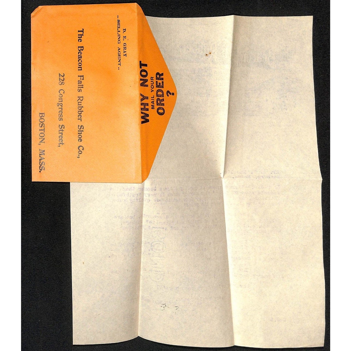 Newburgh ME Amos W. Knowlton* 1910 Beacon Falls Rubber Shoe Co. Letterhead ++