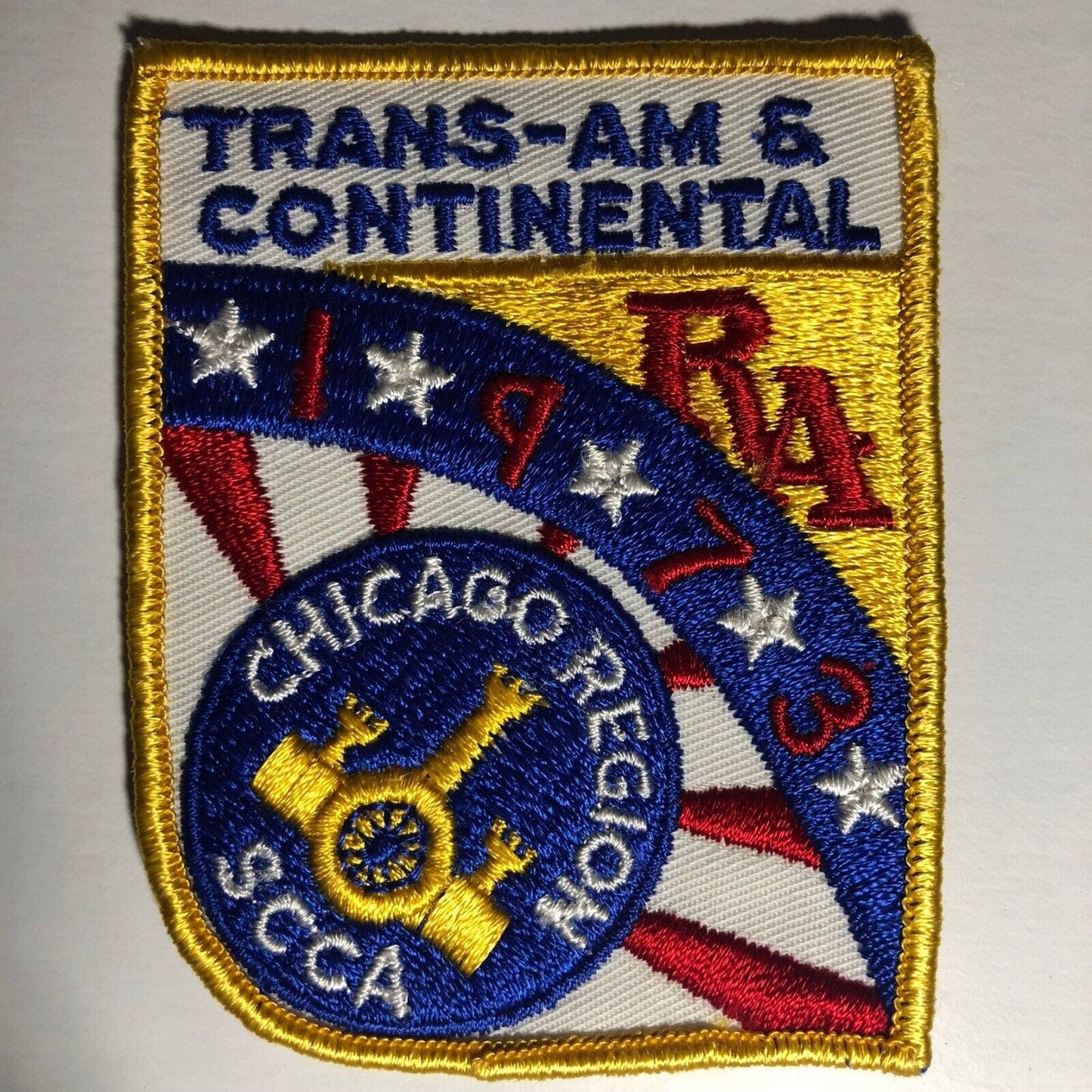 1973 RA Chicago Region Trans-Am & Continental SCCA Vintage Embr. Patch Scarce