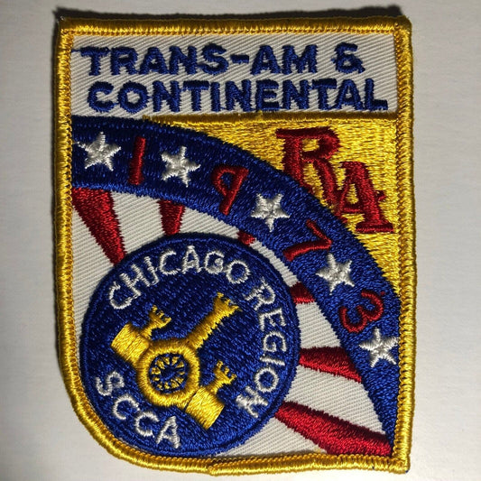 1973 RA Chicago Region Trans-Am & Continental SCCA Vintage Embr. Patch Scarce