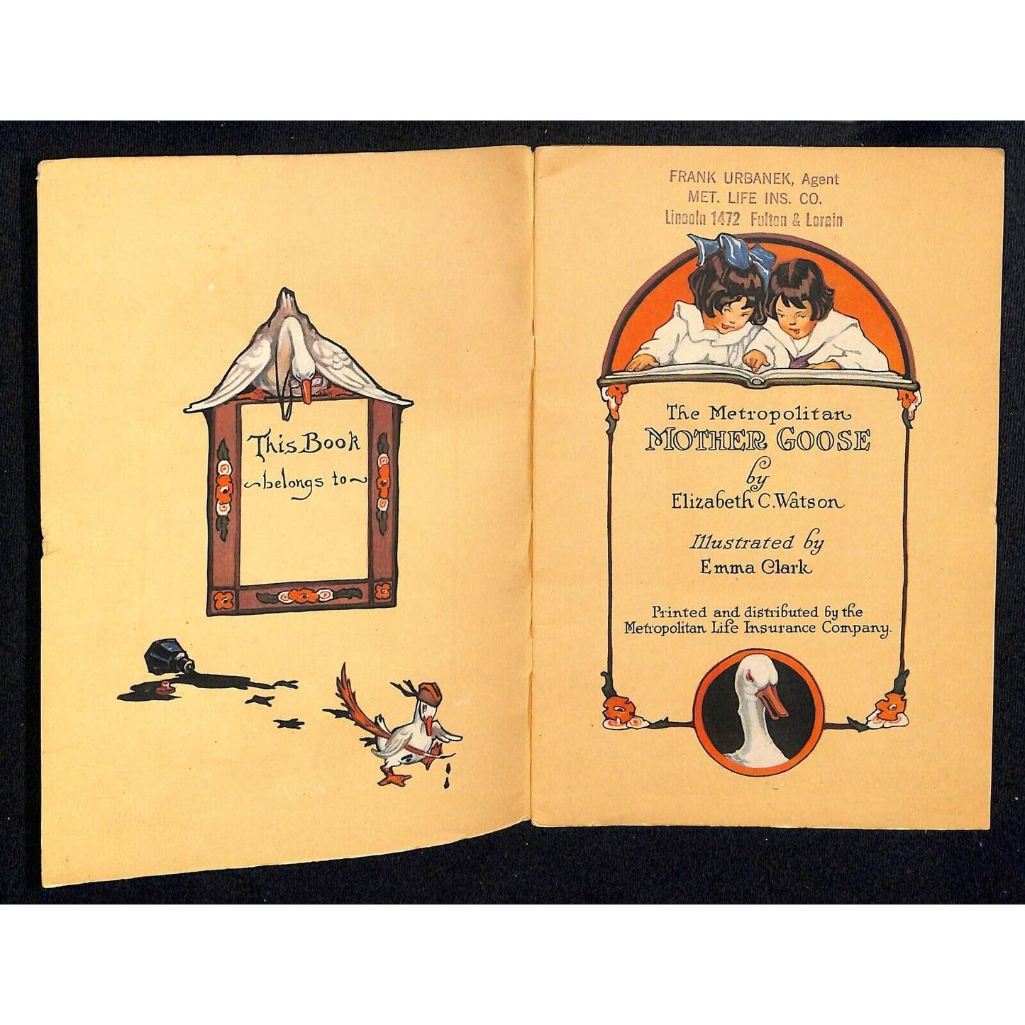 c1929-30 "The Metropolitan Mother Goose" Life Insurance Children's Booklet 20pp