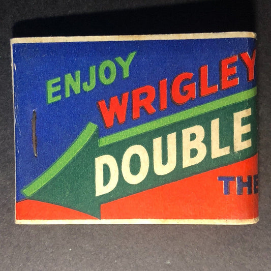 Wrigley's Double Mint Chewing Gum Mostly Full (-2) Matchbook c1940's VGC Scarce