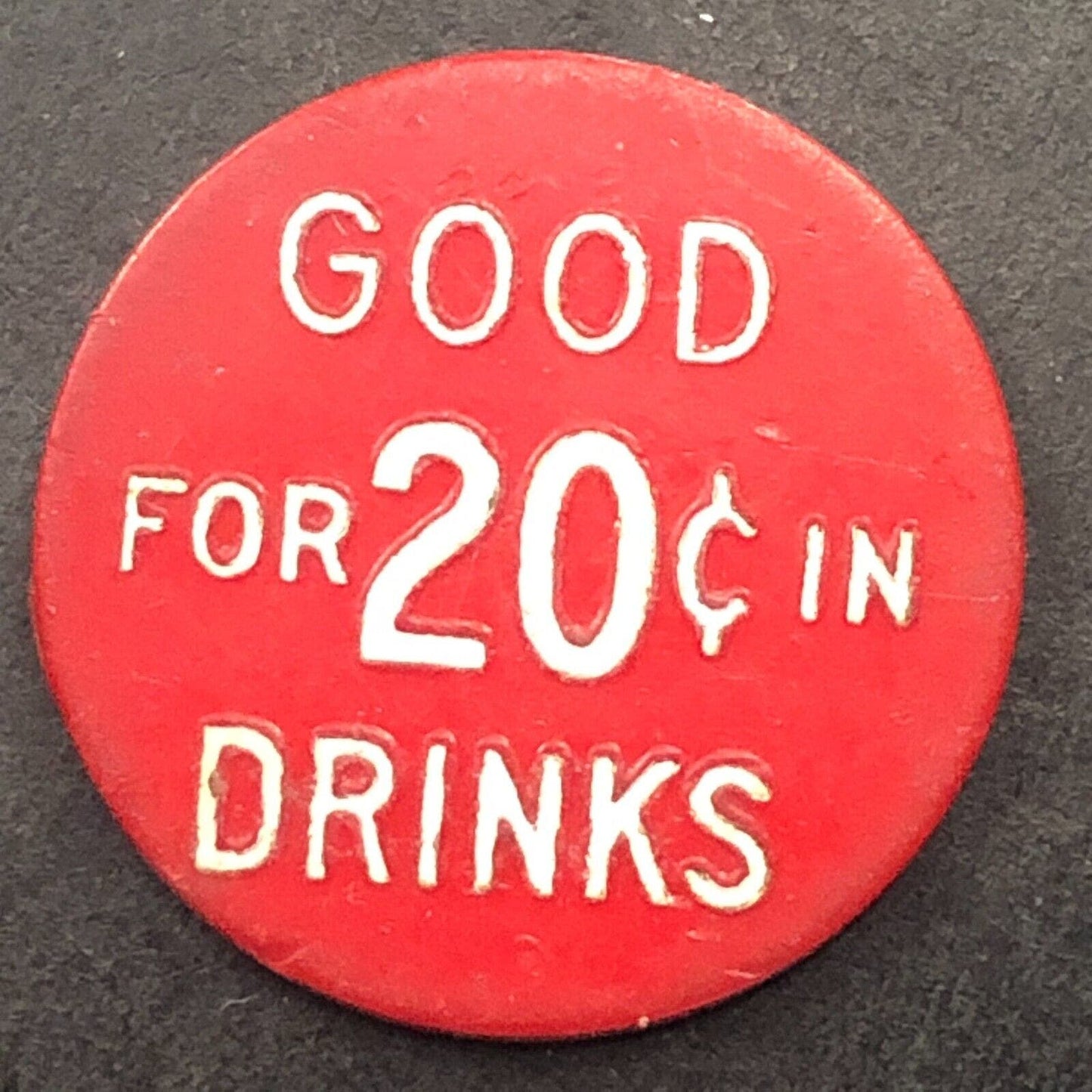 Allen's Bar New London (MN WI ?) Plastic G/F 20¢ In Drinks Token c1970's