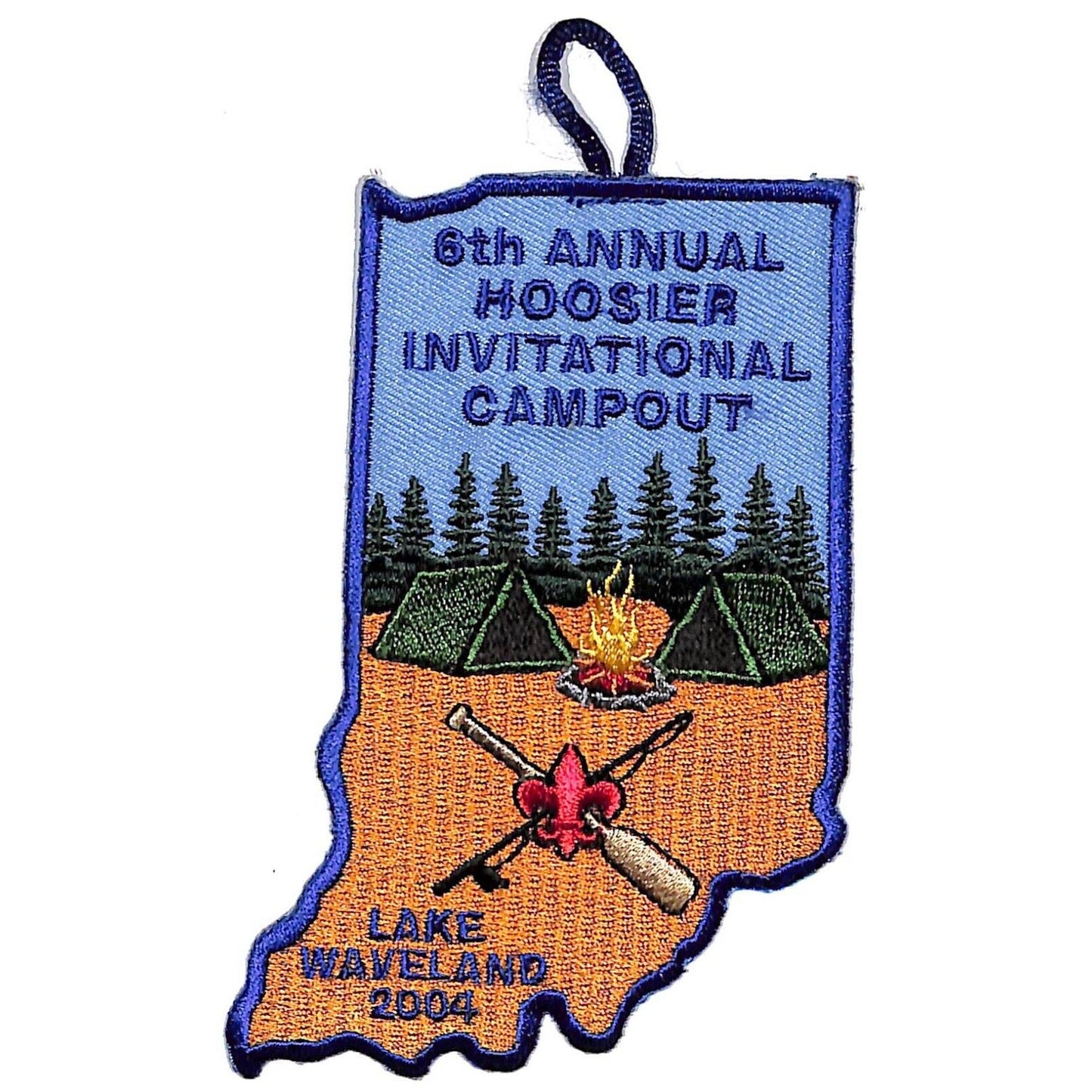 BSA Patch 6th Annual Hoosier Invitational Campout Lake Waveland 2004 Boy Scouts