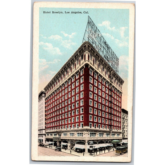 Hotel Rosslyn Los Angeles, Cal. Postcard - c1920's-30's NP VGC