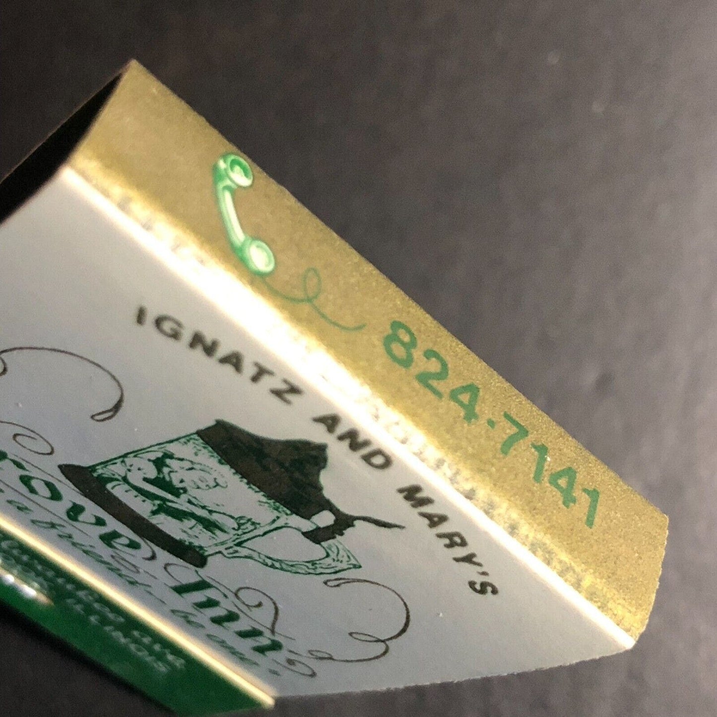 Grove Inn Restaurant Northbrook, IL Full Matchbook c1974-84