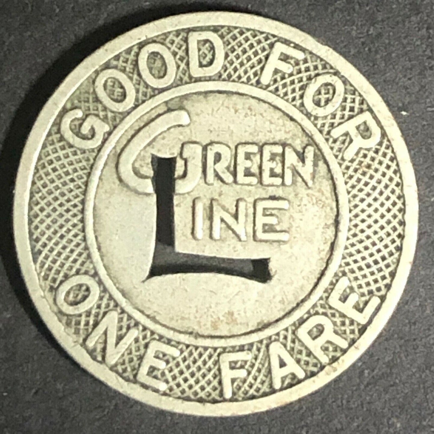 c1922-1940's 16mm C.N. & C. RY. Co. Green Line Transit Token Covington, KY