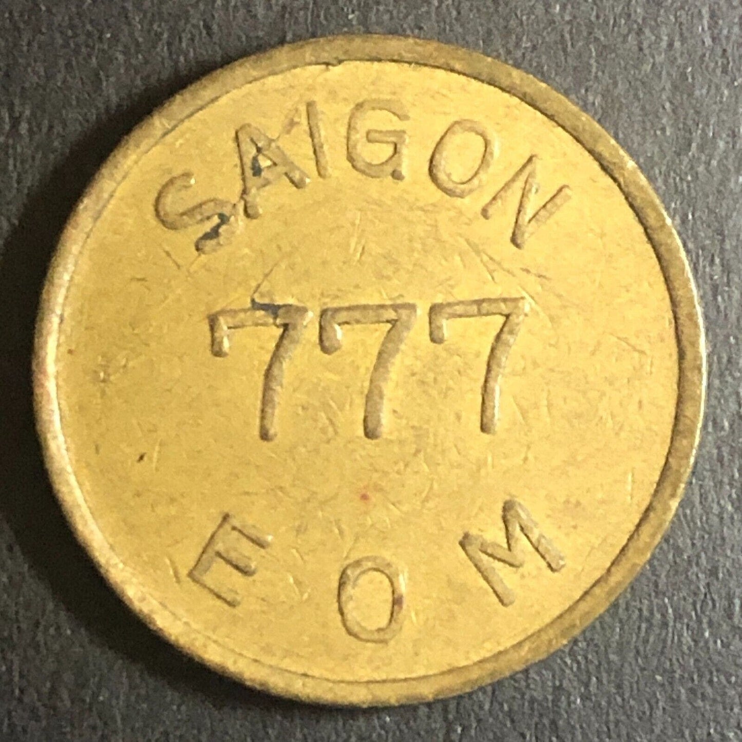 Vietnam Trade Token Military Saigon EOM "777" 21mm