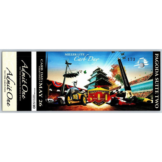 2006 Indy 500 Carb Day 5/26 Pagoda Suite Two Unused Ticket IMS #173
