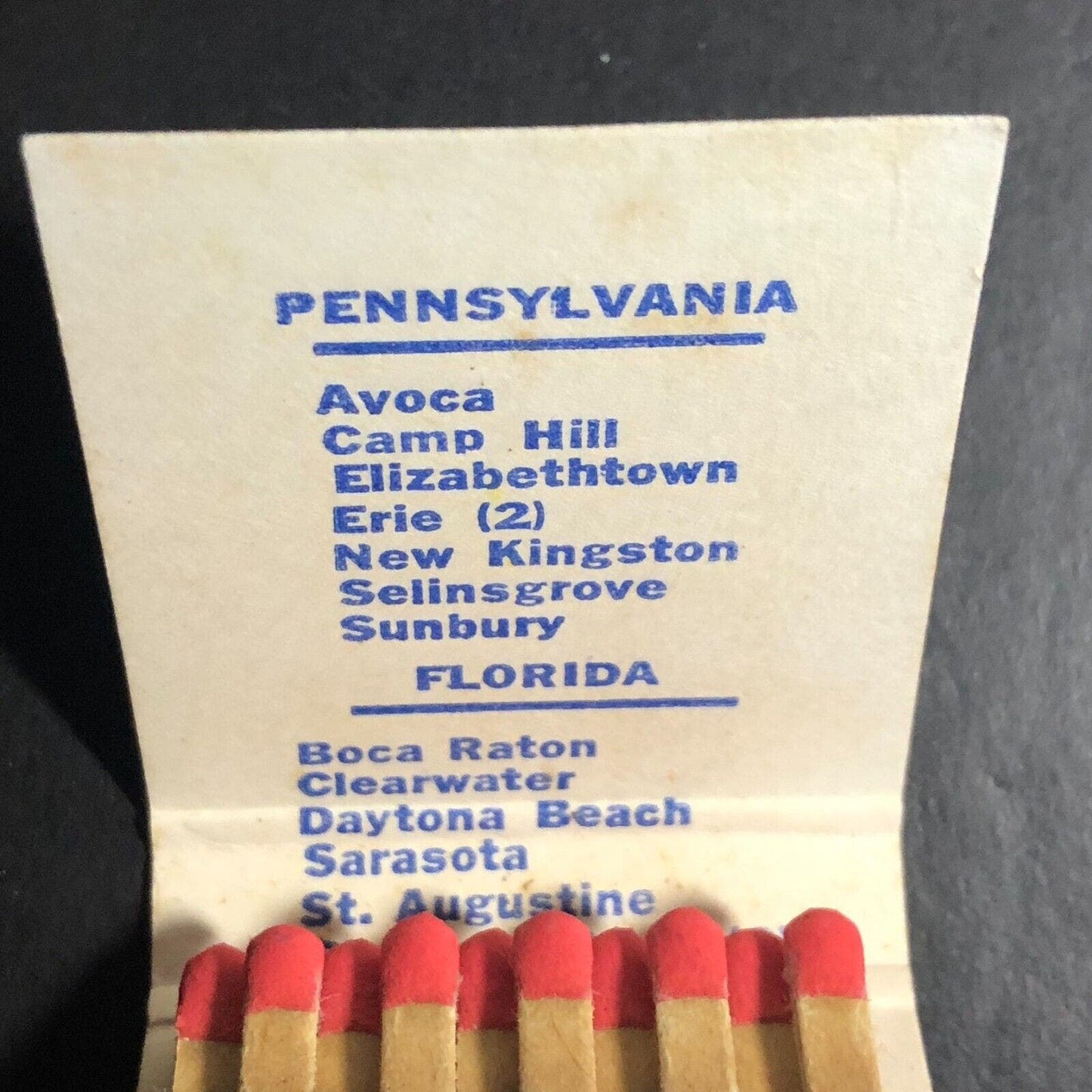 Dutch Pantry Restaurant Pennsylvania Full Matchbook c1968-73 Scarce VGC