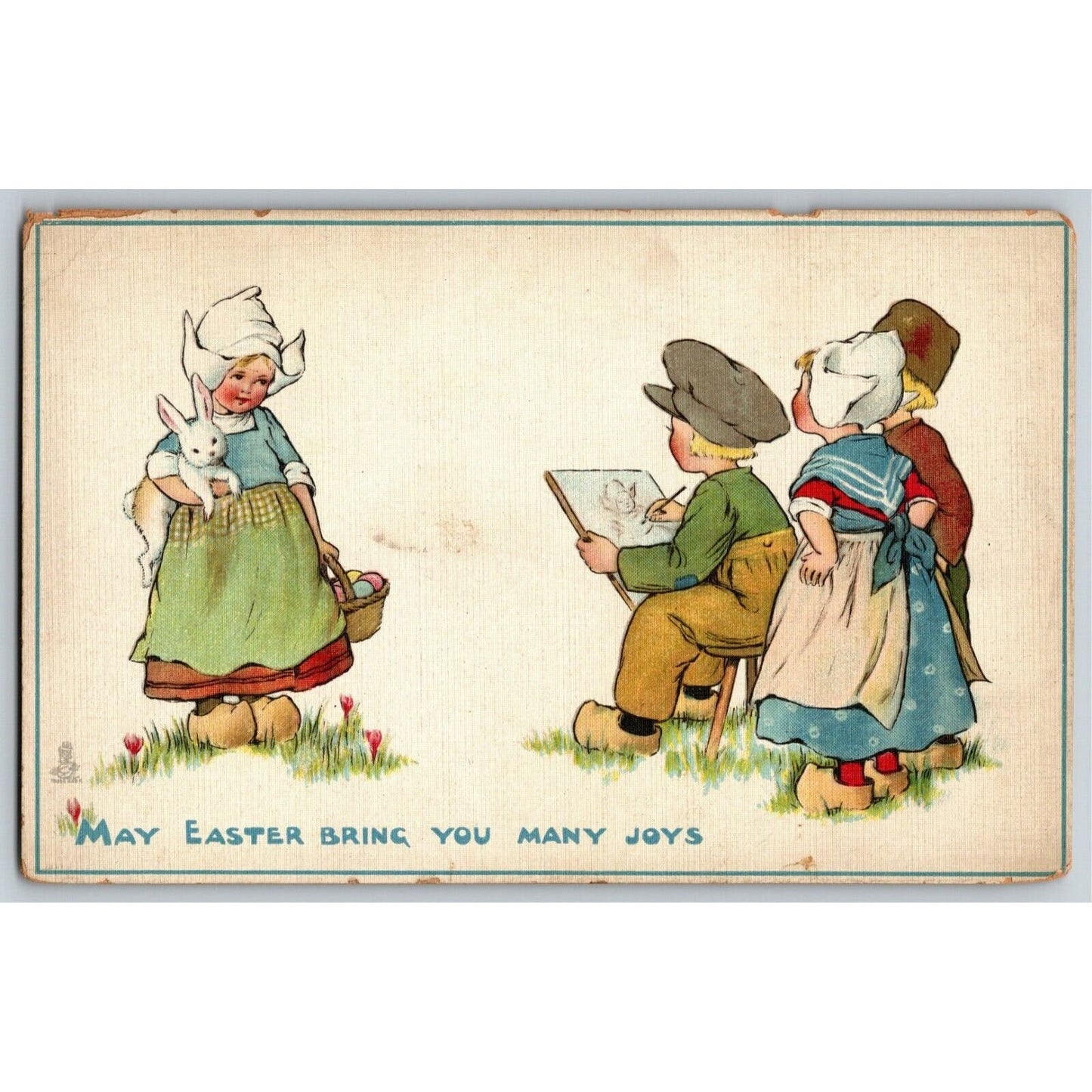 "May Easter Bring You Many Joys" c1905 Undivided NP Comic Humor Postcard