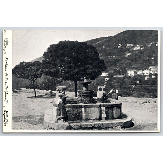 Italian Postcard Fountain of Revello RPPC 1901-1907 NP VGC