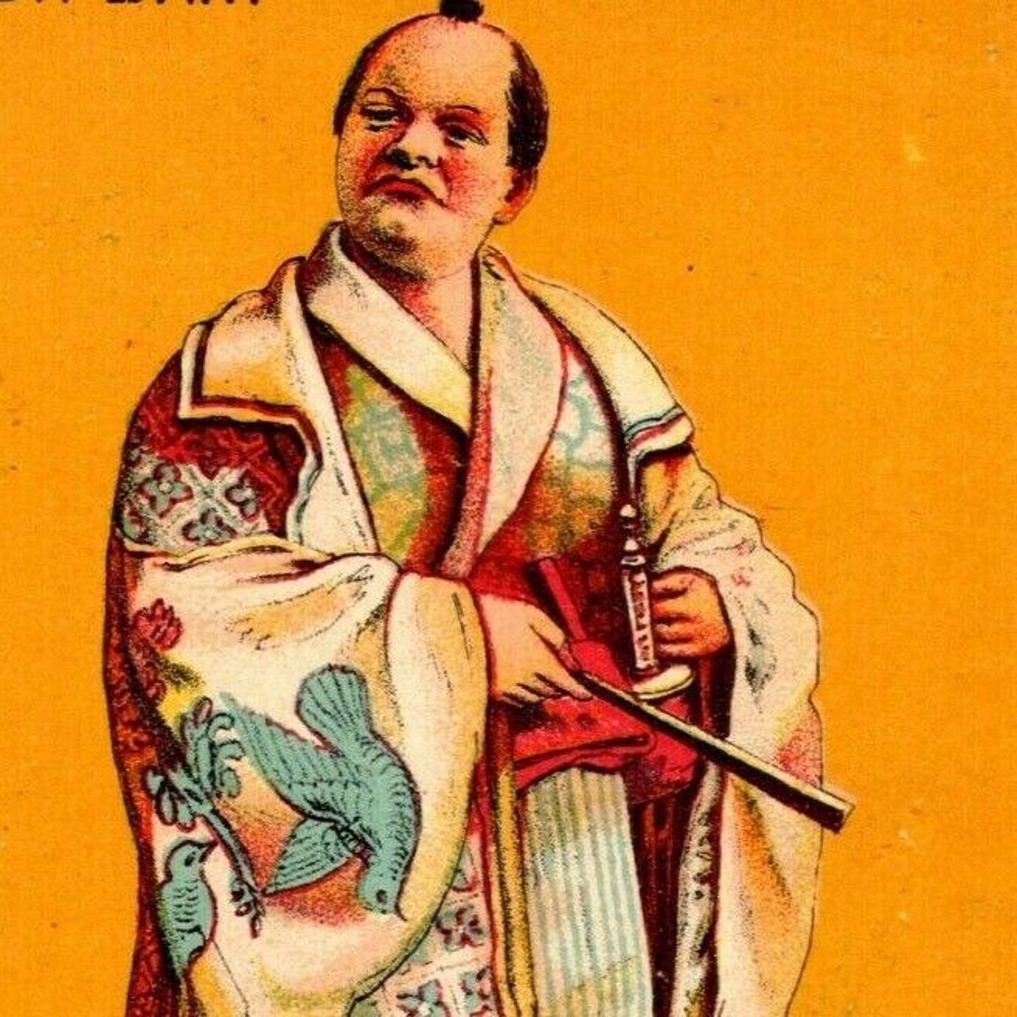 Victorian Trade Card J & P Six Cord Thread - Pooh-Bah (Mikado?)