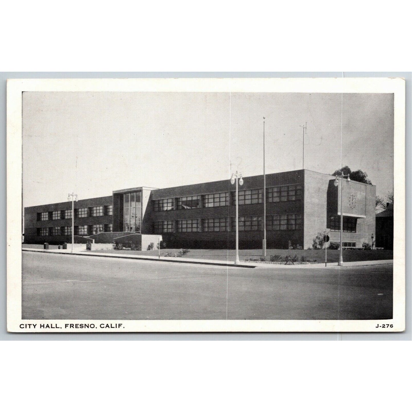 Vintage Postcard - City Hall, Fresno, CA VGC