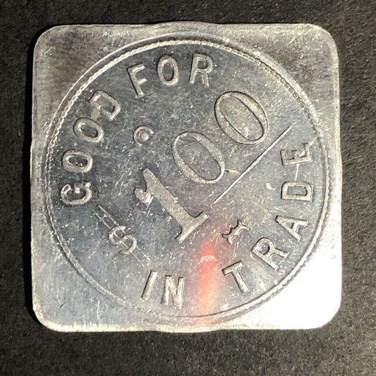 Hinze Grocery 31mm Aluminum Token "Good For $1.00 In Trade" Gresham, Nebraska