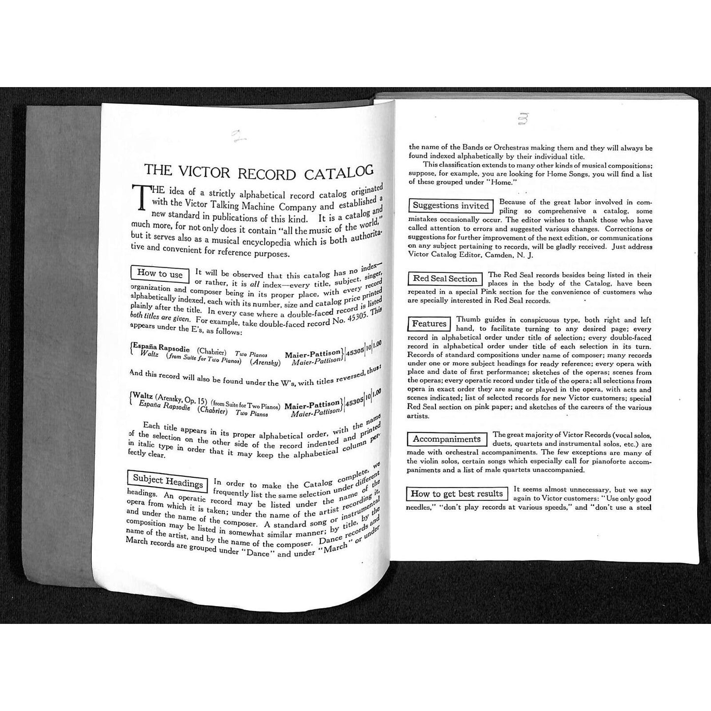 1925 Catalogue of Victor Records Talking Machine 200+pp w/ Red Seal Section