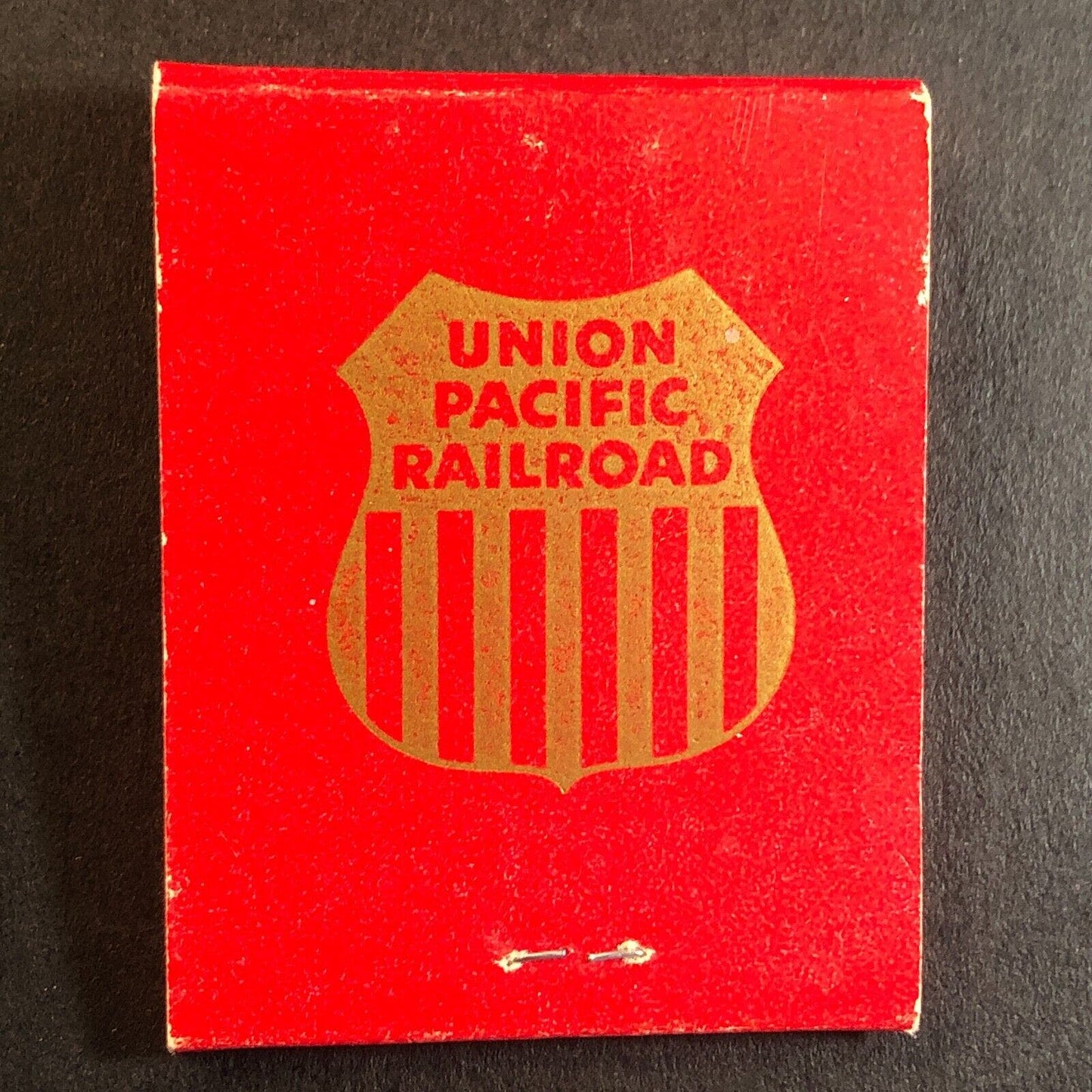 Union Pacific RR Full Matchbook Red w/ Gold Ink Text c1950's VGC