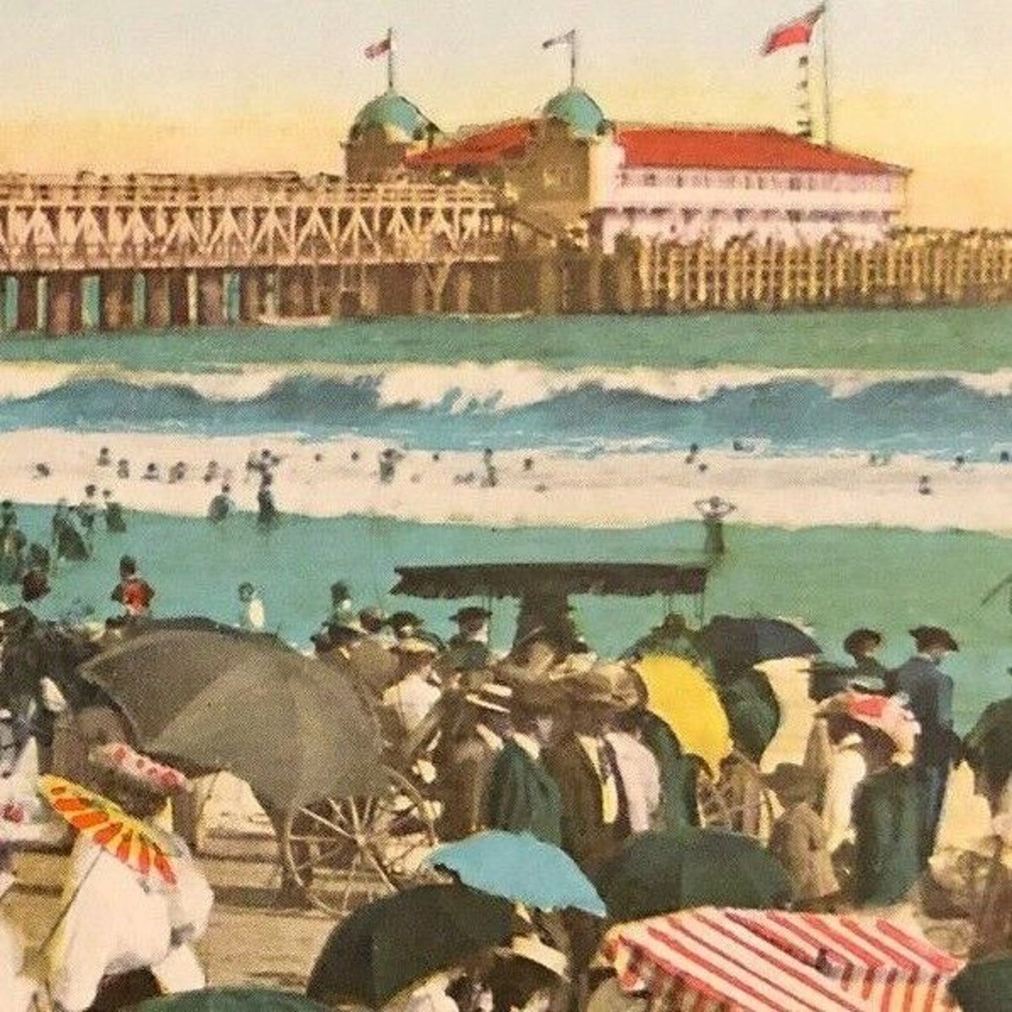 Vintage Postcard - Pleasure Pier at Long Beach, California