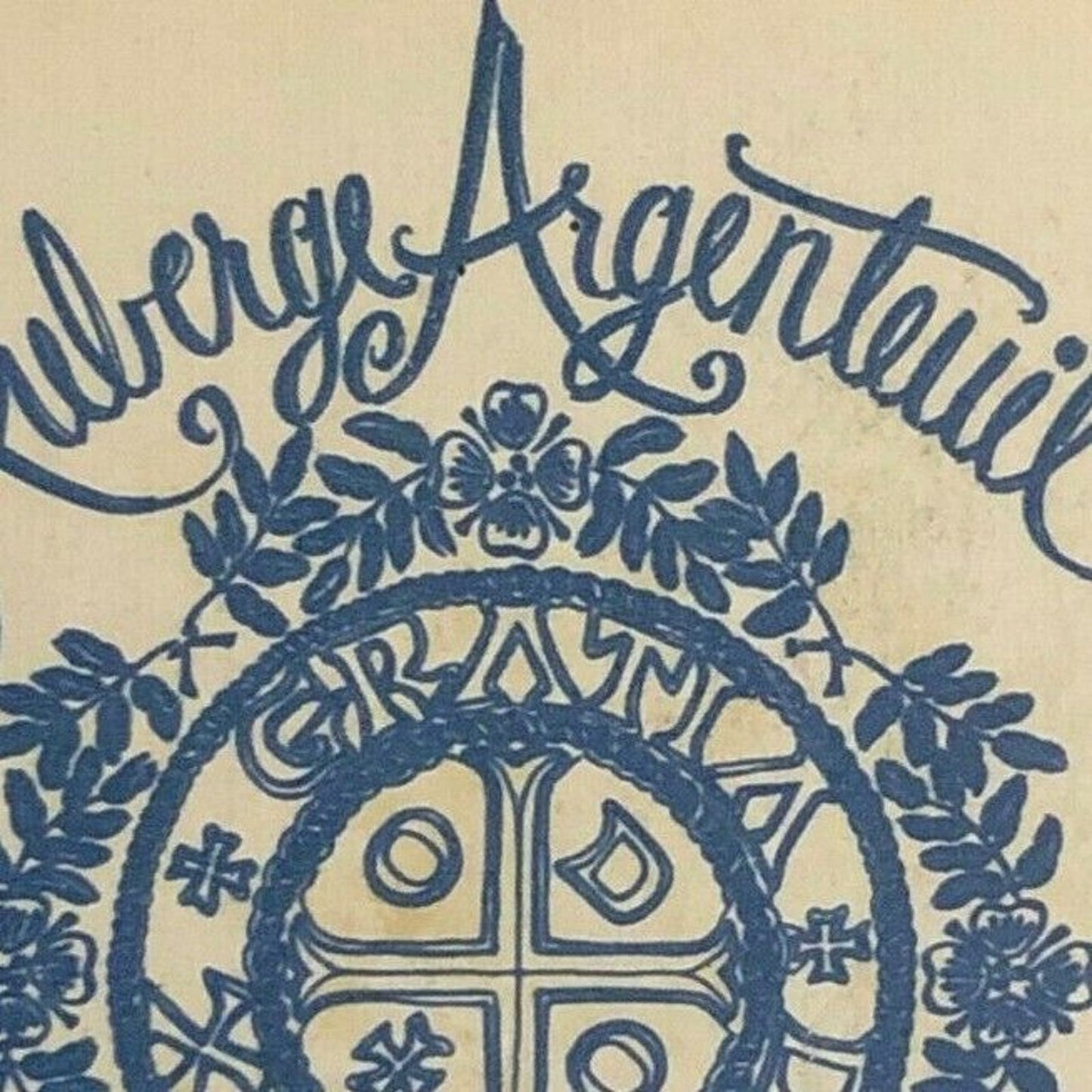 c1980 's Vintage Wooden Matchbox Matchbook Auberge Argenteuil - Hartsdale, NY