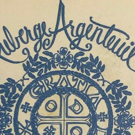 c1980 's Vintage Wooden Matchbox Matchbook Auberge Argenteuil - Hartsdale, NY