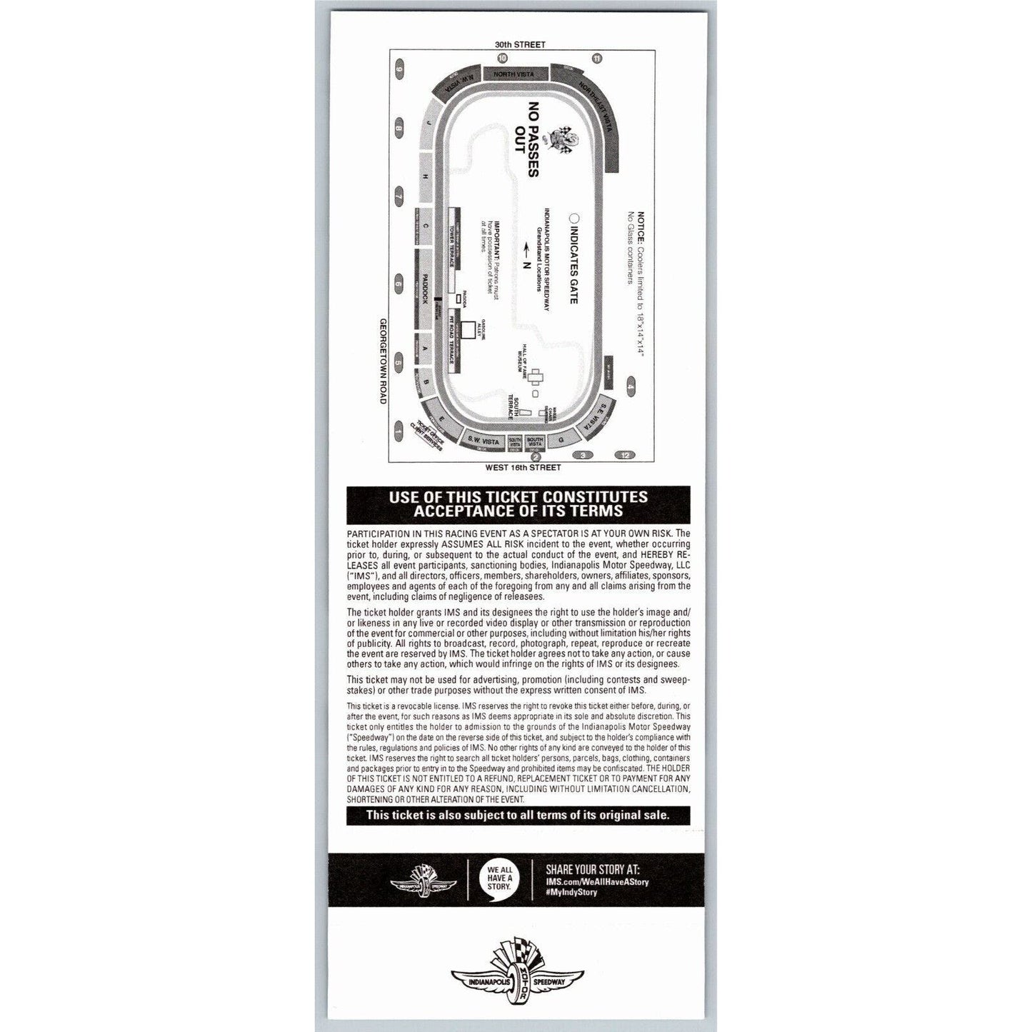 2014 Indy 500 Armed Forces Pole Day 5/18 Pagoda Suite Two Unused Ticket #040