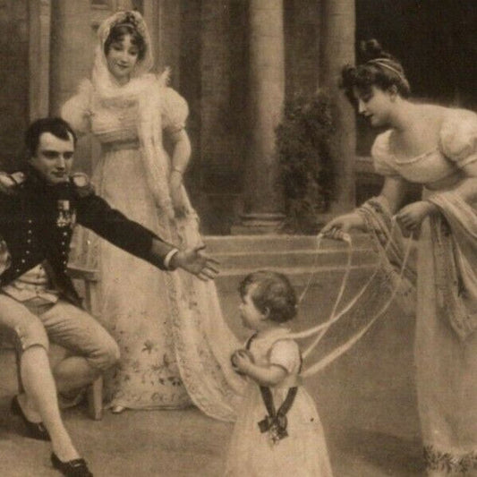 c1907-16 Russian Postcard -- Napoleon II with Family "The First Parade"