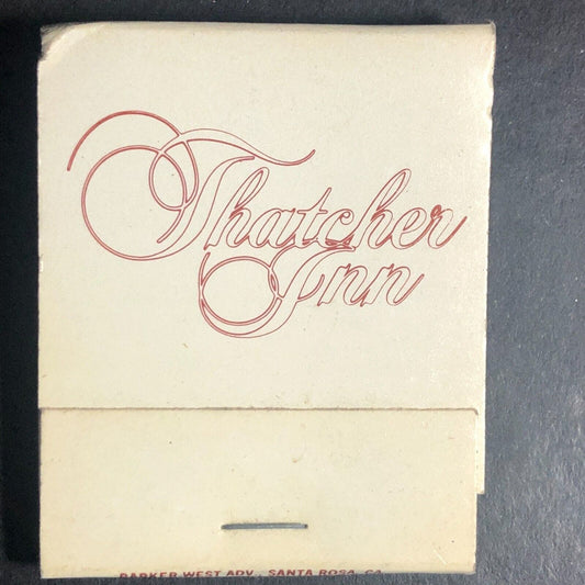 Hopland, CA Thatcher Inn Full Matchbook c1975-85
