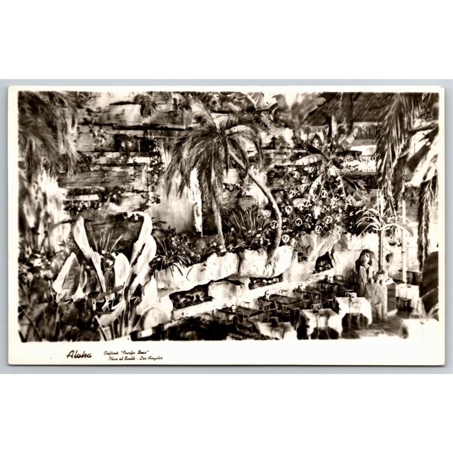 Vintage RPPC* Postcard Clifton's "Pacific Seas" Cafeteria - LA, CA c1930's Aloha