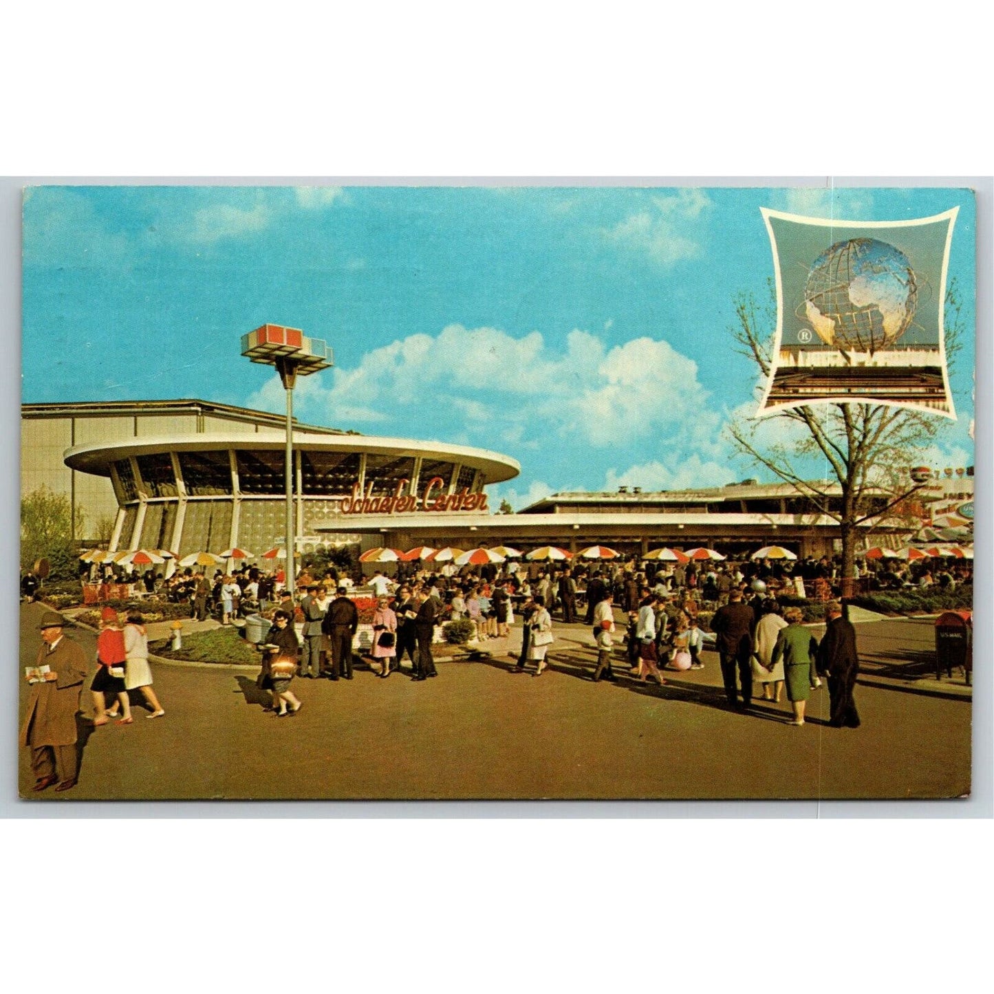 Vintage 1964-65 World's Fair Postcard - Schaefer Center