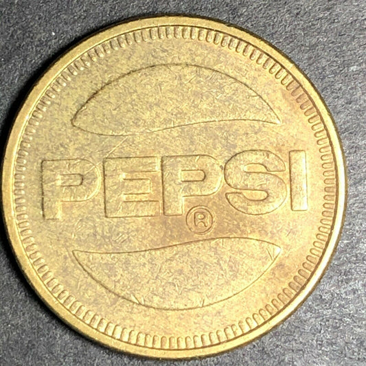 22.8mm Vintage Pepsi Camelot Park Brass Token - Modesto, CA