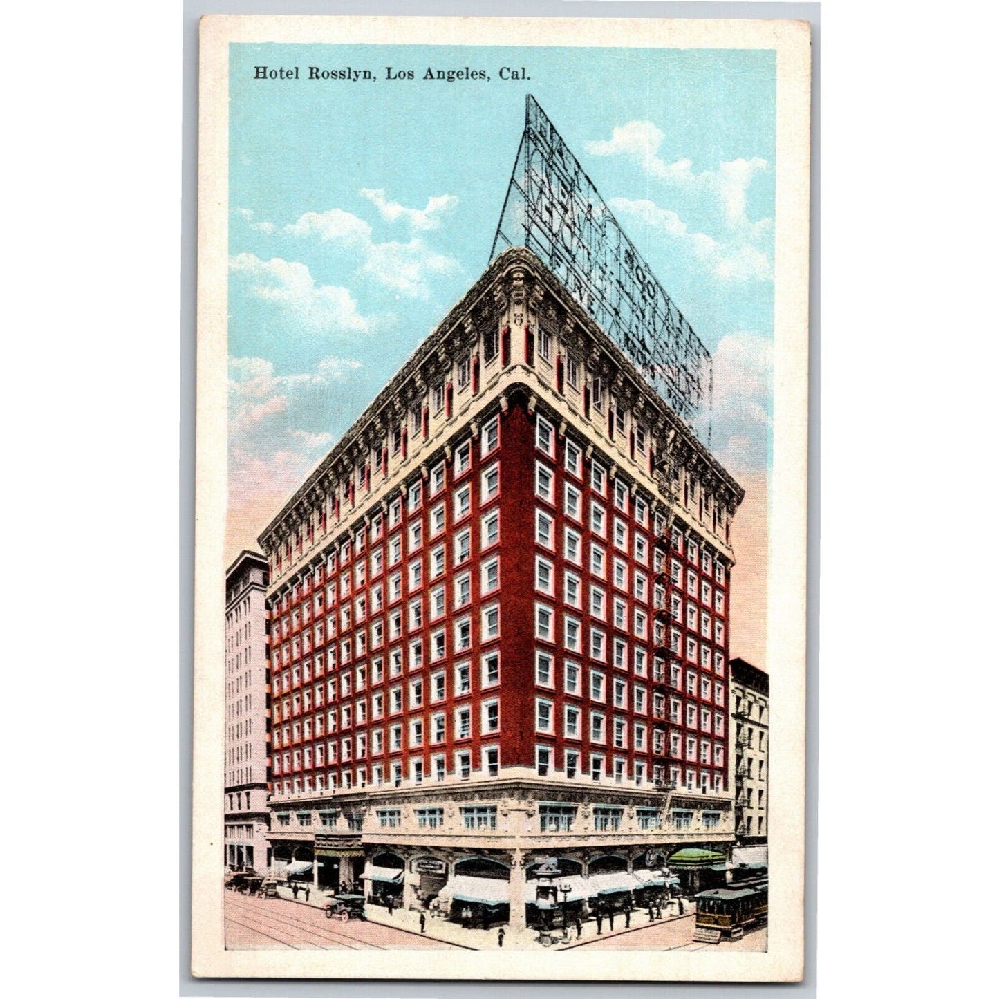Hotel Rosslyn, Los Angeles, Cal Postcard c1925-35 NP VGC