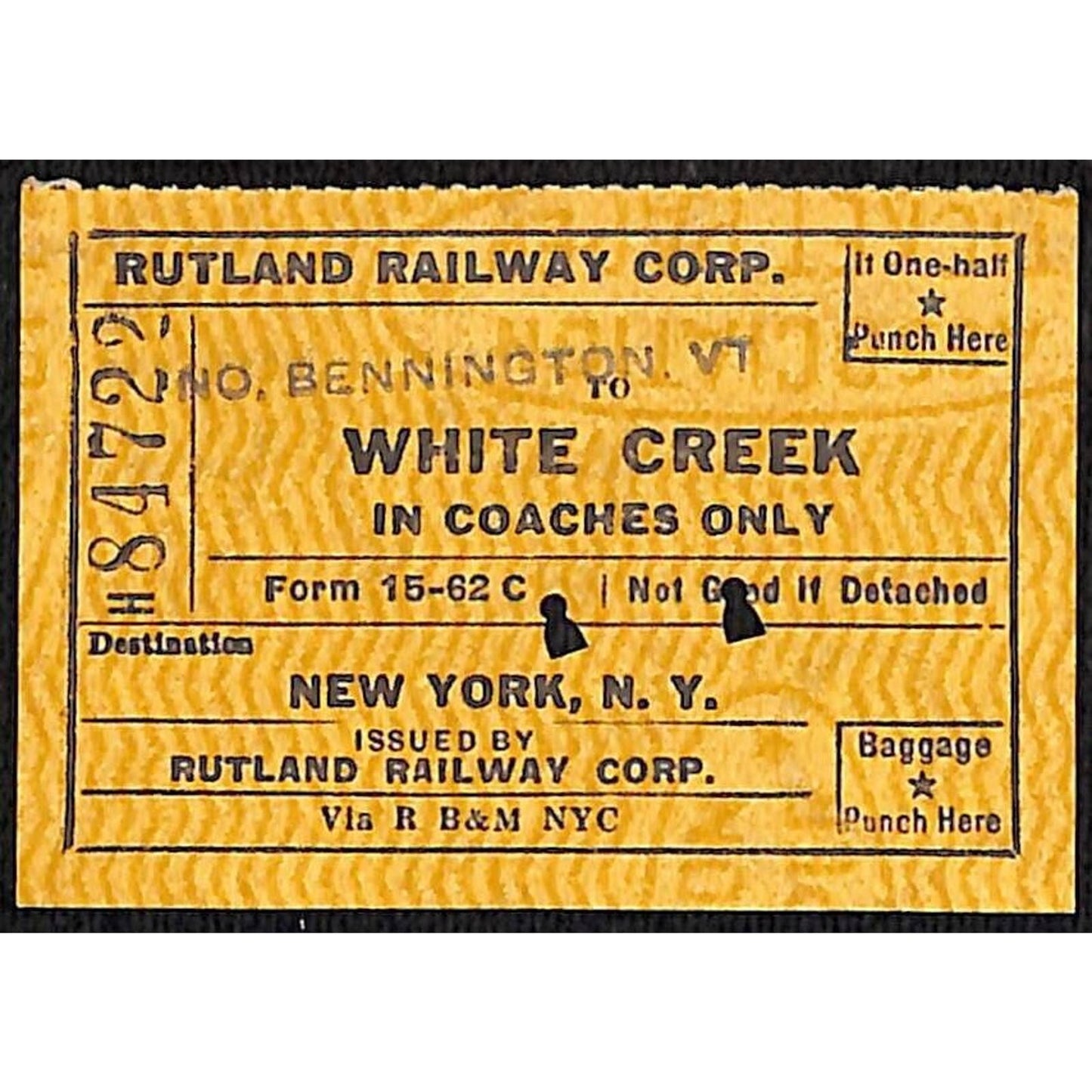 Group of 16 Mostly 1953 Rutland Railroad Tickets / Stubs