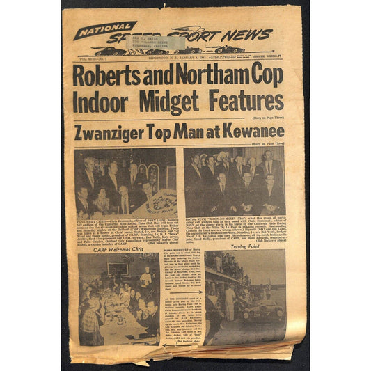 National Speed Sport News 1/4 1961 Roberts and Northam Midget Wins Racing 11pp