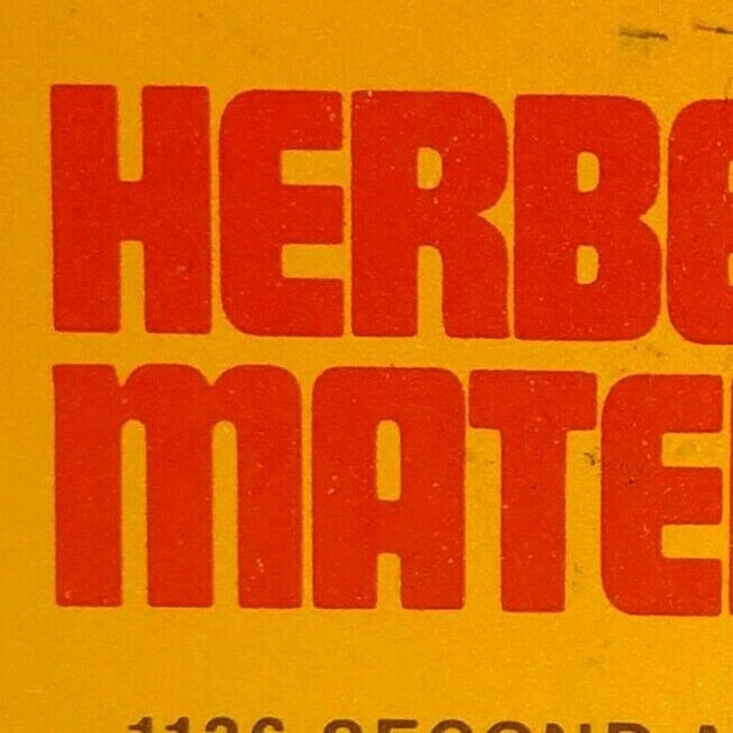 Scarce 70's-80's Full Matchbook "Herbert Materials" Nashville, TN
