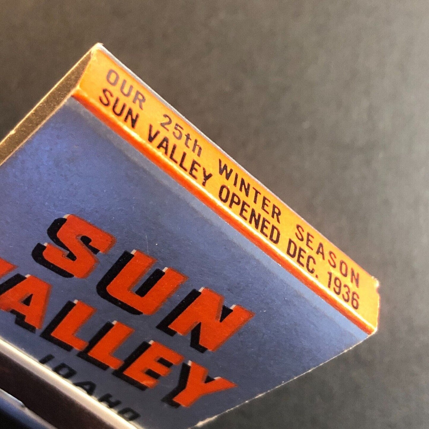 Sun Valley Idaho / Union Pacific RR Full Matchbook 25th Anniversary c1961 VGC