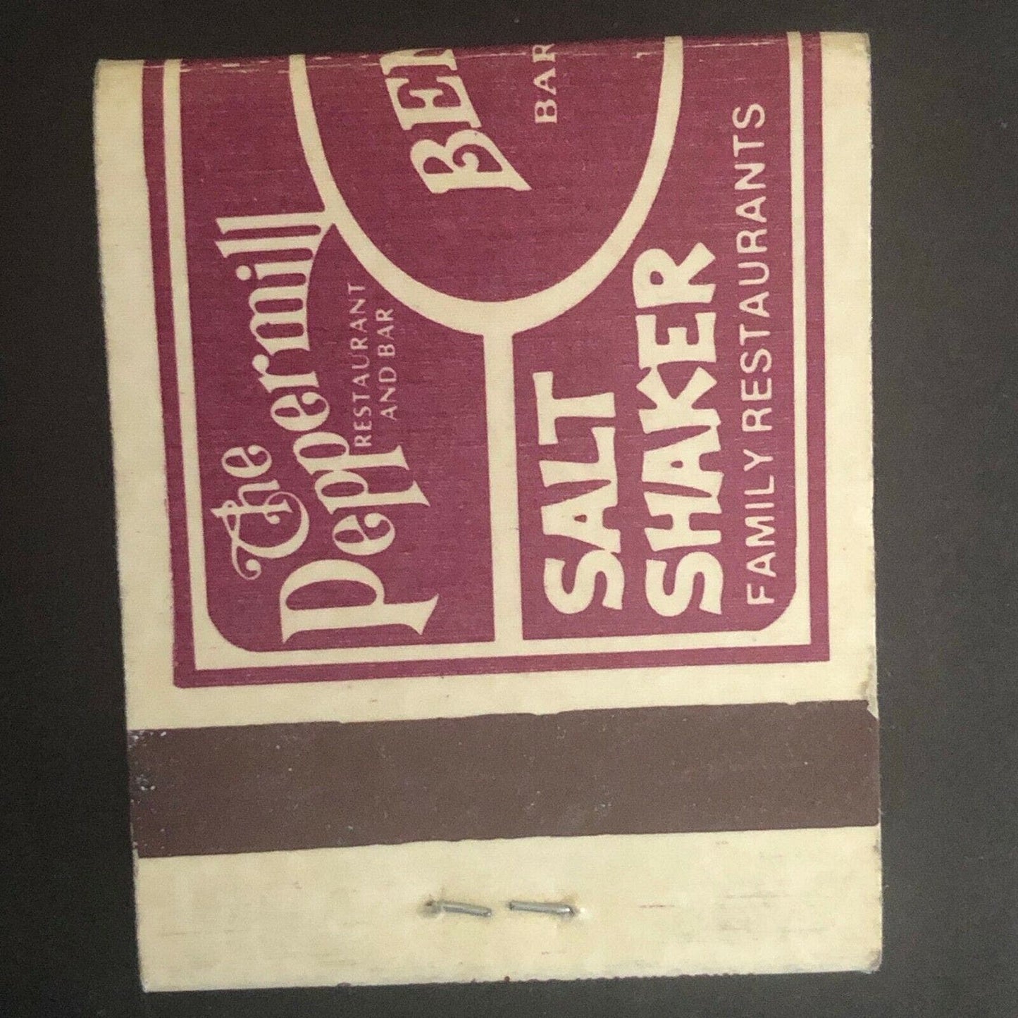 Vintage c1980's-90's Full Matchbook "Benson's, Peppermill, Bakery" Pasadena, CA