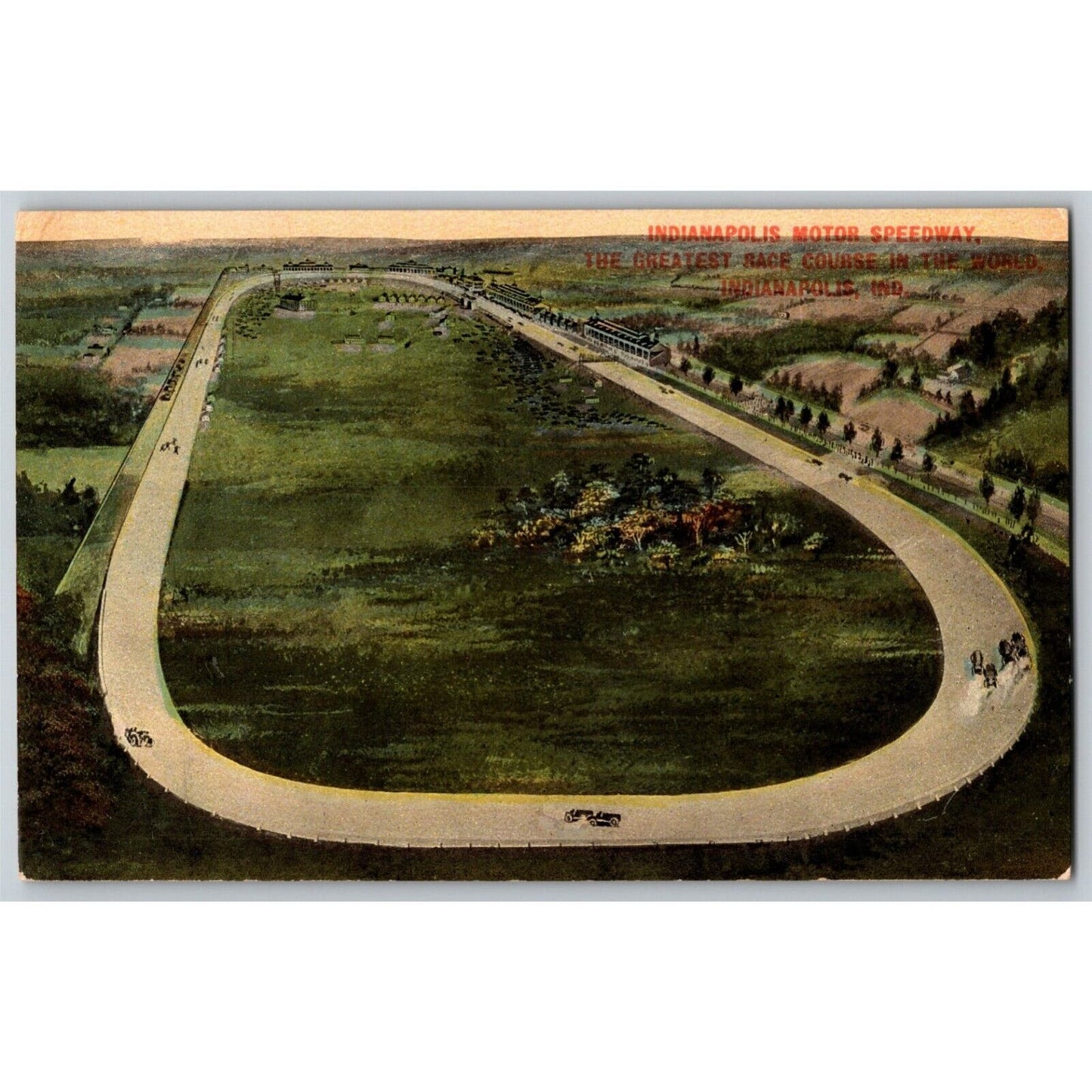 Scarce Indy 500 Postcard c1911 "The Greatest Race Course in the World"