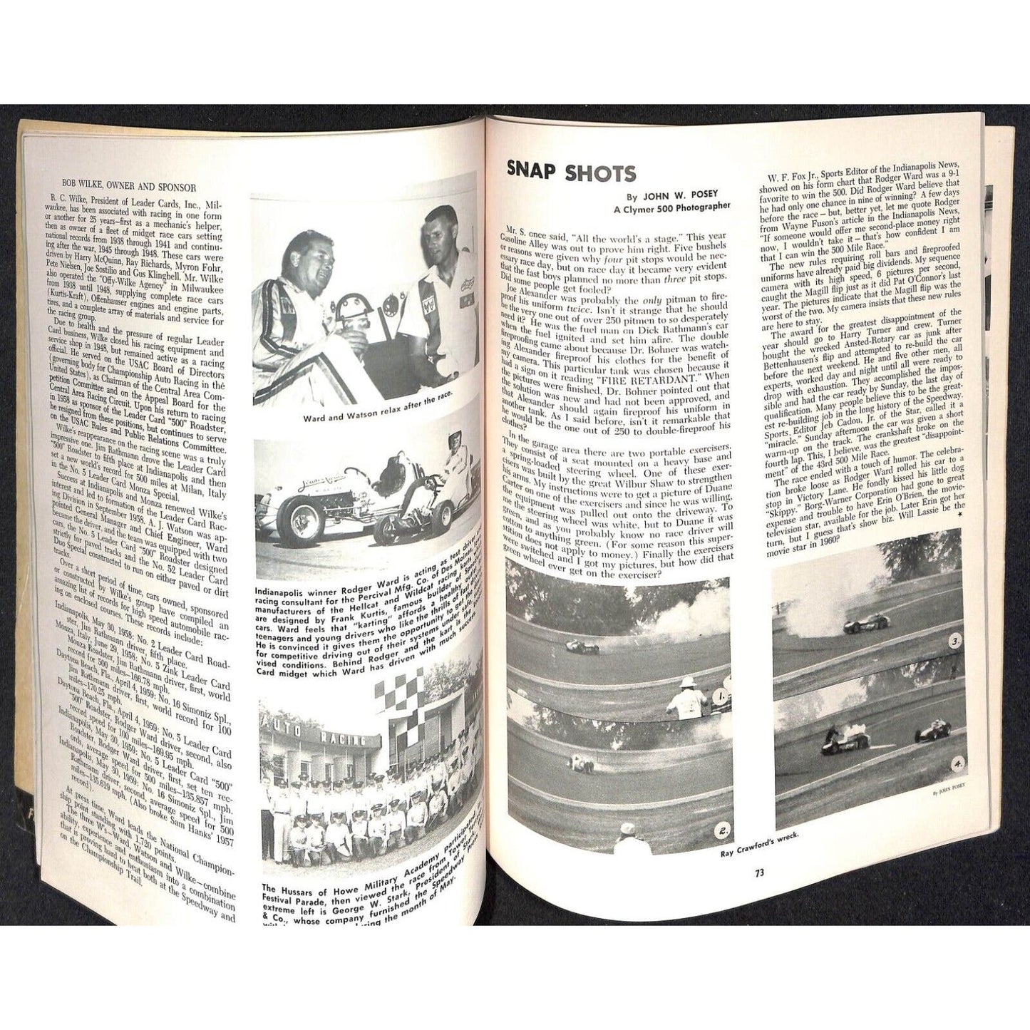 1959 Indy 500 Floyd Clymer's Indianapolis Yearbook IMS 136pp - VGC