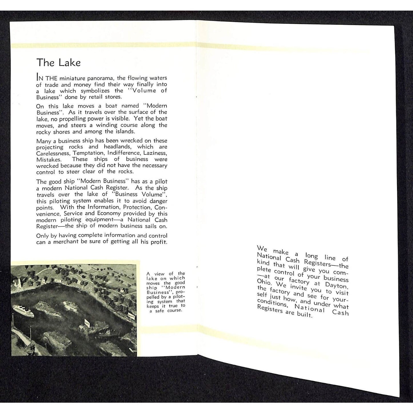 National Cash Register Landscape in Miniature Brochure 1933 Chicago World's Fair