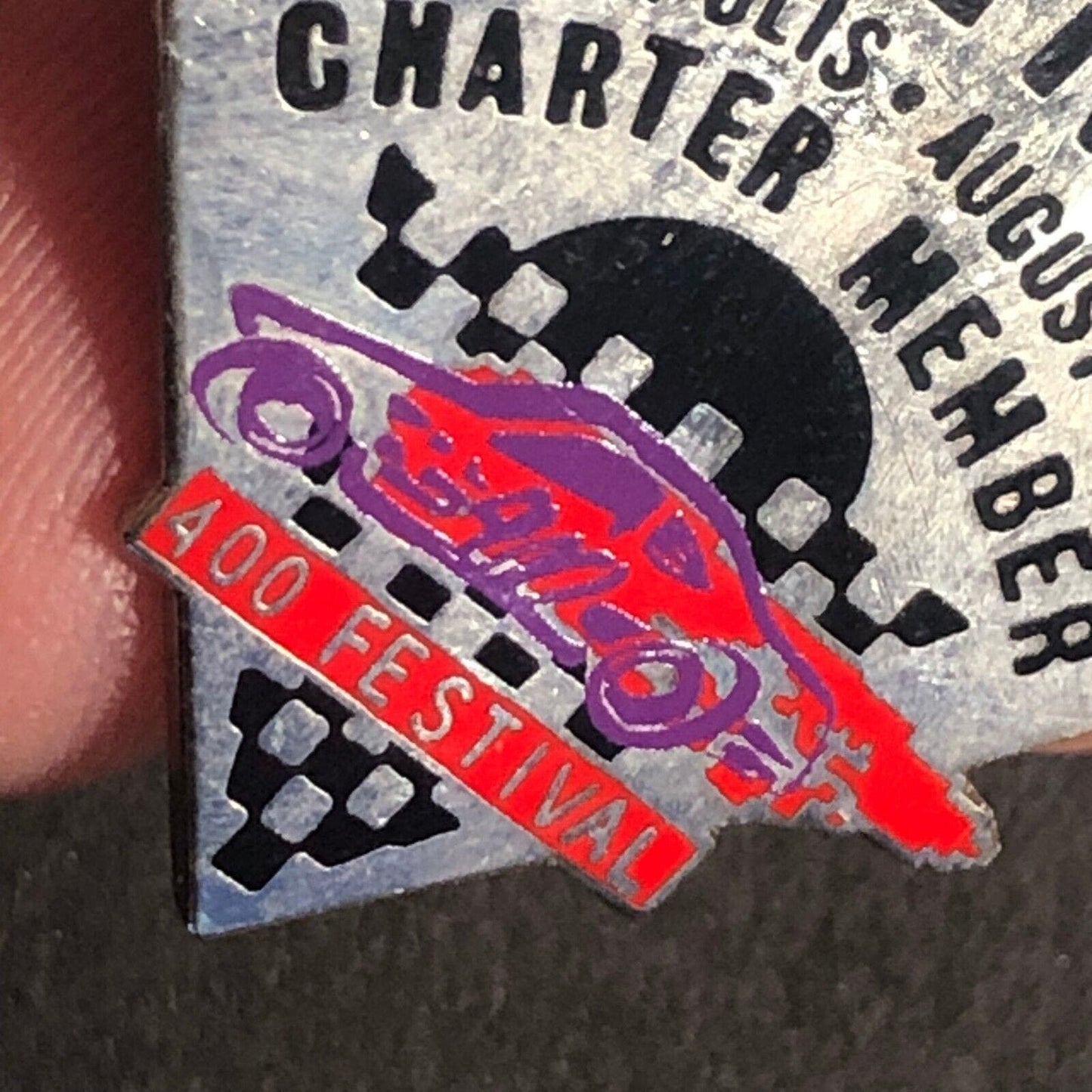 1994 "Welcome NASCAR 400 Festival" Indianapolis Lapel Hat Pin IMS Scarce