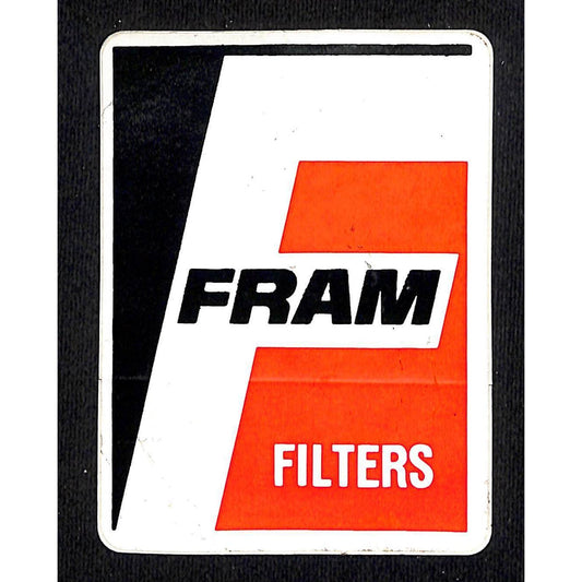 Fram Filters Sticker c1960's-70's 2 7/8" x 4" VGC