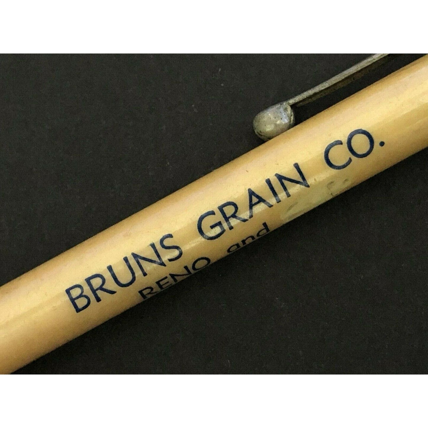 c1941 Bruns Grain Co Reno and Langford, KS Mechanical Advertising Pencil