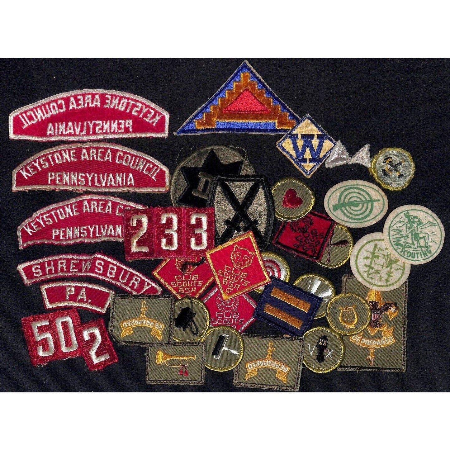 Mostly BSA Patches - Group of 30+ Vintage Embroidered c1970's-80's Inc Keystone