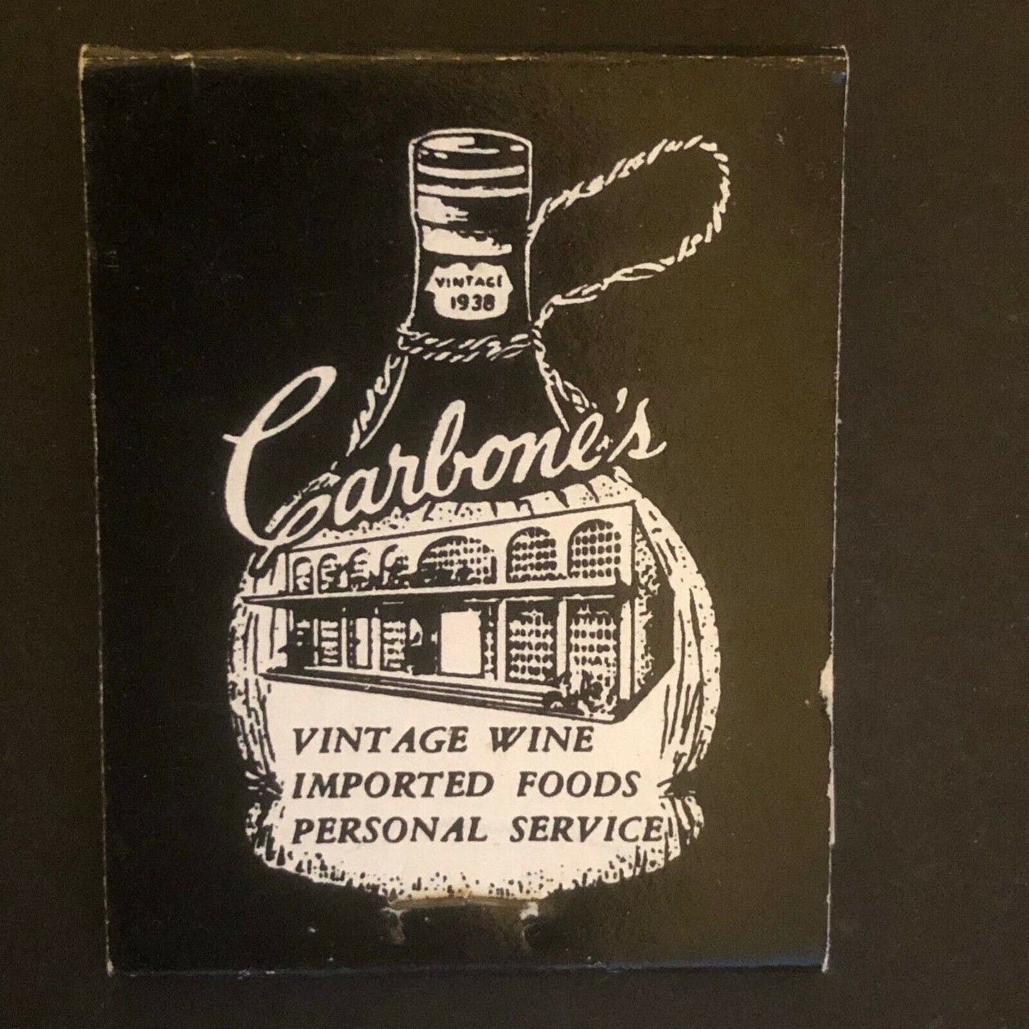 Scarce Vintage 1970's Full Matchbook - Carbone's Restaurant Harford, CT